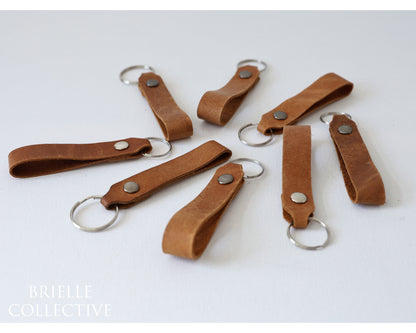 Classic Genuine Leather Keyring Loop