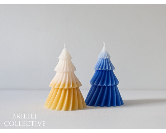 Swirl Christmas Tree Candle