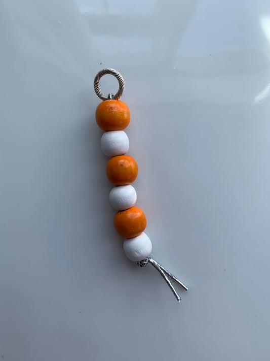 Orange White Ball Keyring - Brielle Collective